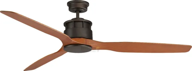 New Martec Governor 60" Ceiling Fan With Abs Blades No Light - Old Bronze / Teak 2