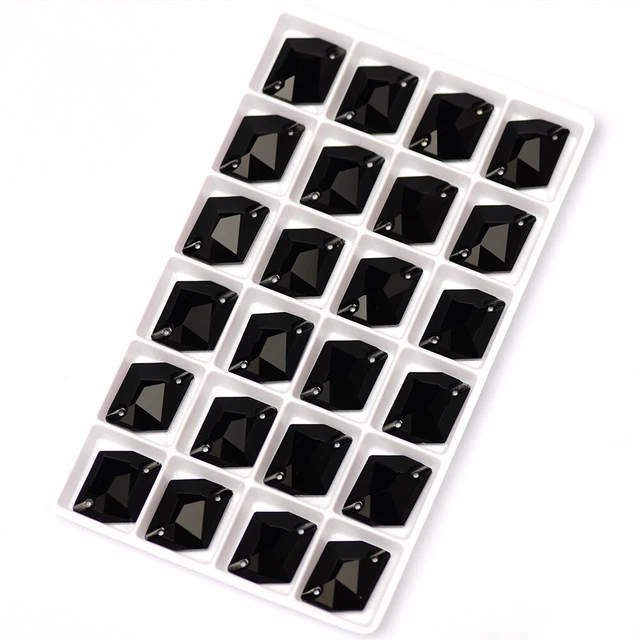 Jet Cosmic Flat Back Crystal Black Sew On Rhinestone Sewing Strass Stones
