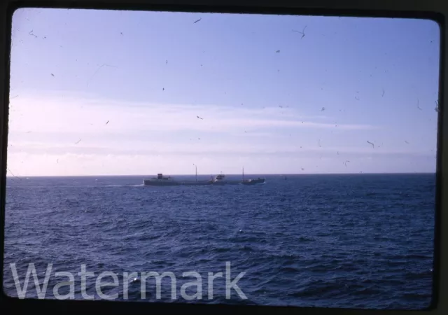 1965 Kodachrome photo slide Ship on Spanish Coast