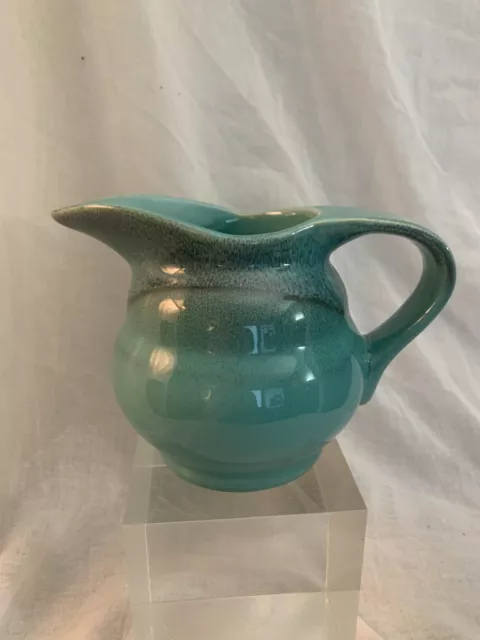 Royal Gouda Holland Pottery Small Pitcher/Creamer Glazed Seafoam Green-4.5”