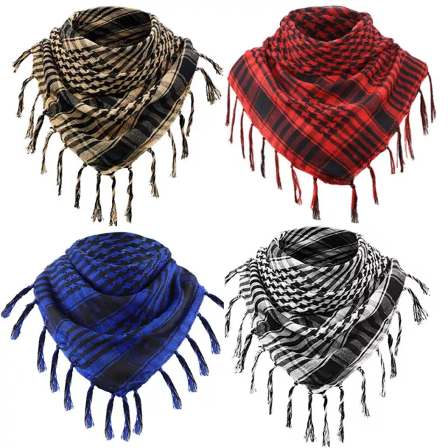 Shemagh Tactical Desert Scarf Wrap Keffiyeh Head Neck Arab Scarf Tassel Scarves 2