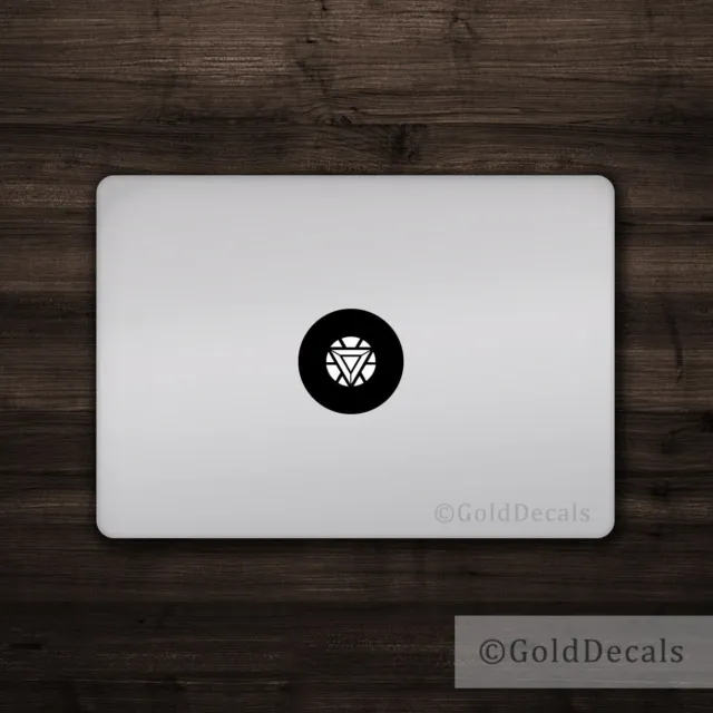 Iron Man Logo - Mac Apple Logo Cover Laptop Vinyl Decal Sticker Macbook