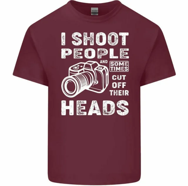 T-shirt fotocamera Photography I Shoot People da uomo divertente fotografo obiettivo scherzo top 8