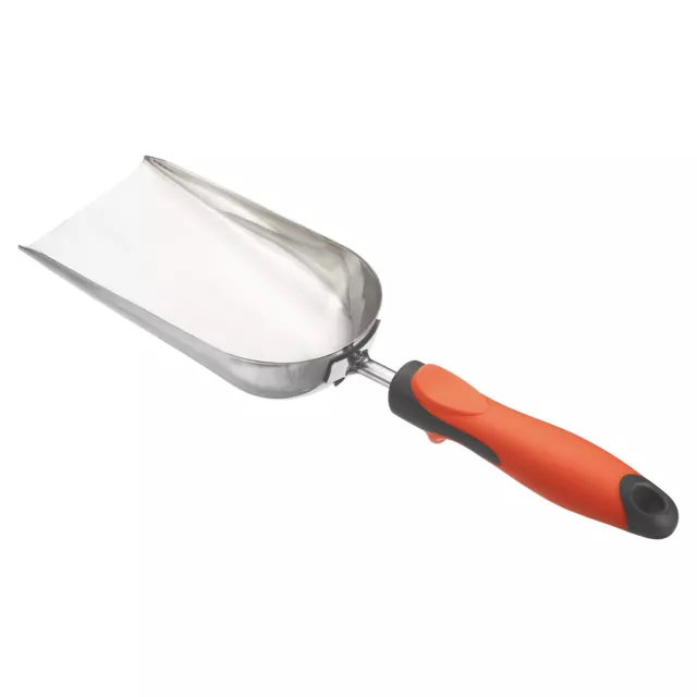 Transplanter Trowel Gardening Trowel Hand Shovel Square Soil Scoop Silver Red