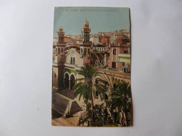 AK Alger Algier Cathédrale et Haute Ville --1925 gelaufen--