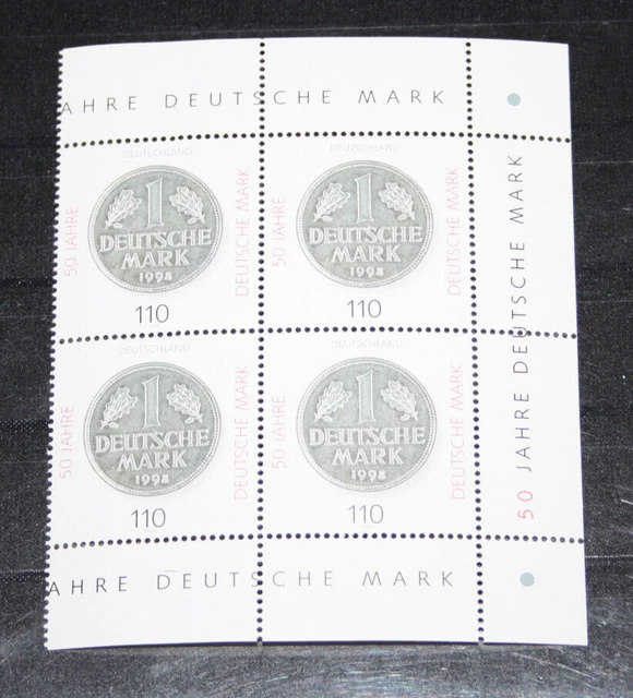 DEUTSCHE BUNDESPOST 1998 50 Jahre Deutsche Mark Briefmarken