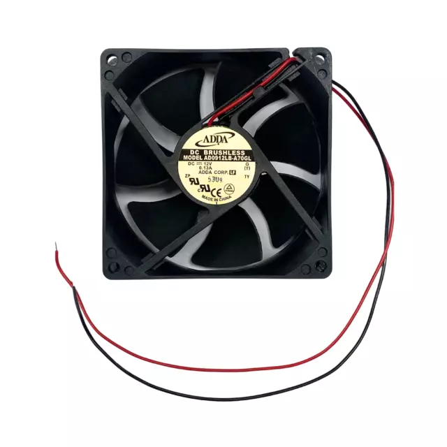 Adda 	Ad0912Lb-A70Gl  Axial Fan, 92Mm, 12Vdc, 40.689Cfm, 29.2Dba