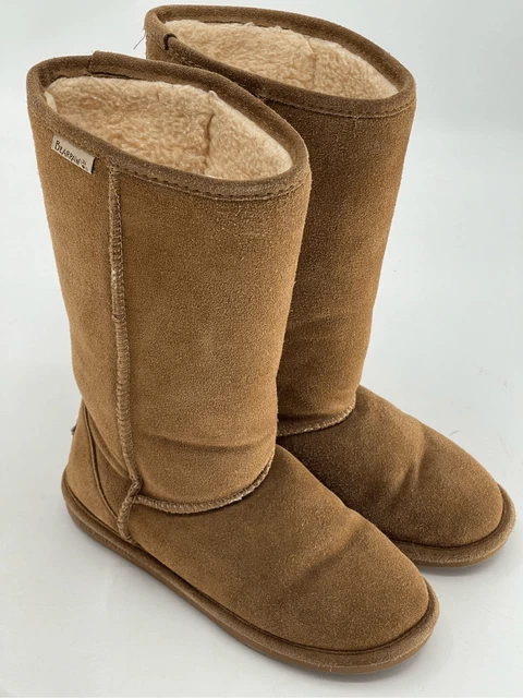 Tall tan sales bearpaw boots