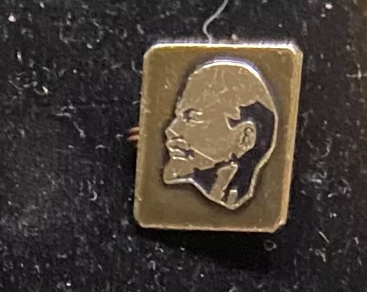 RARE Vintage Soviet USSR Communist Vladimir Lenin Pinback .
