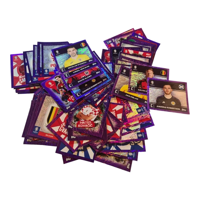 Sticker Topps Euro 2024 – Variant Parallel Violet – Georgia GEO1 – Collection Foot