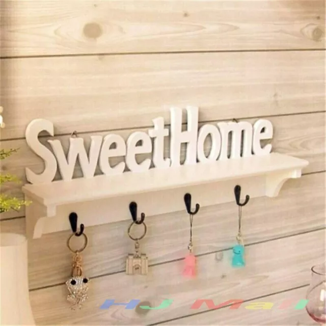 Key Rack Holder Wall Organizer Mount Hanger Home Letter Hooks Storage HoDC