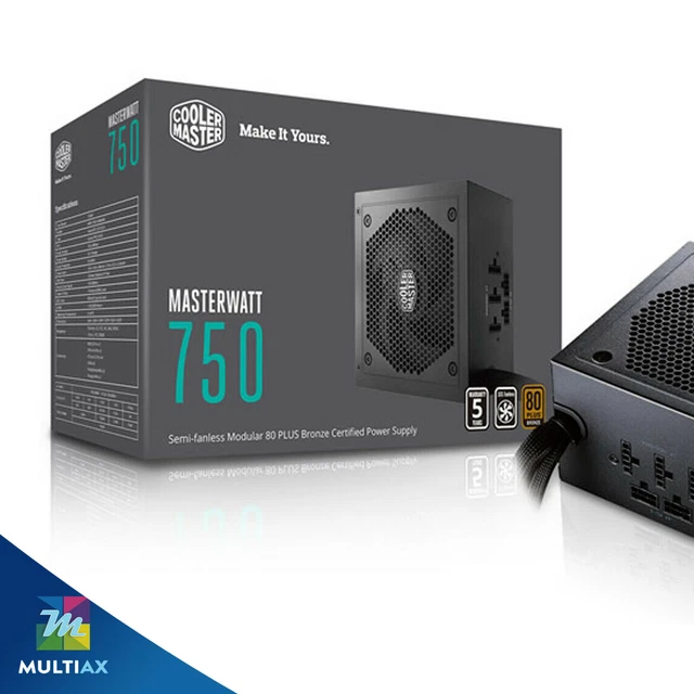 Alimentatore 24 Pin Atx Pc Gaming 750W Modulare Computer Silenzioso Coolermaster