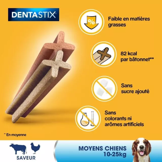 PEDIGREE DENTASTIX Sticks Dentaires pour Moyen Chien 10-25kg - 56 Bâtonnets à Mâ 3