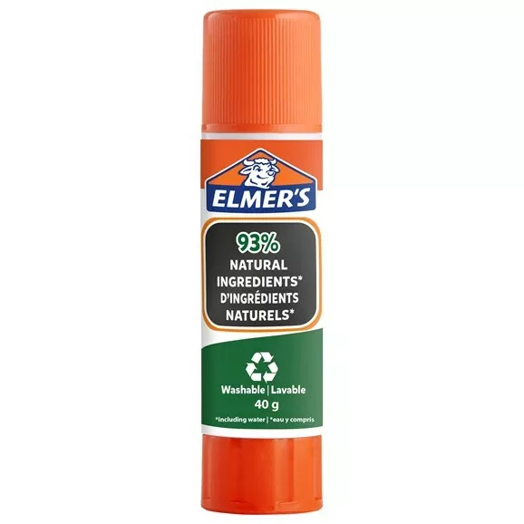 Elmer's 40g Puro Escuela Pegamento Adhesivo Niño Amistoso, Lavable, 1 Unidad