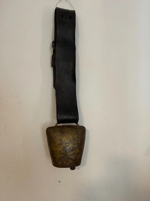 Kuhglocke Glocke Almglocke Lederband Ledergurt Alpenschelle  Lederband Viehglock