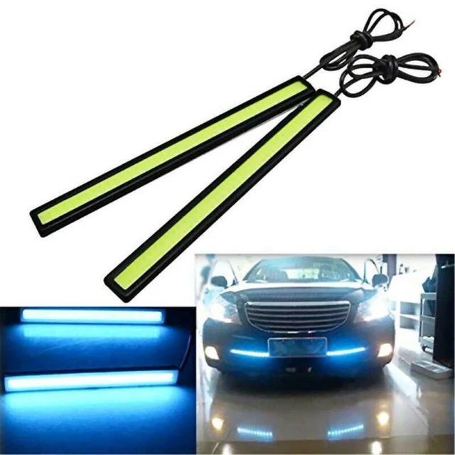 DRL Feu diurne COB LED COB Brouillard 17cm Auto Bleu glacier Accessoire
