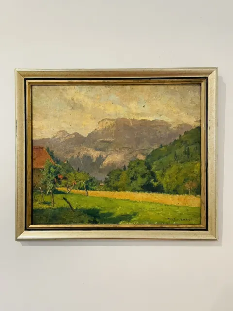 Huile De Charles Martin-Sauvaigo - Paysage De Montagne- Grande Chartreuse- Signé