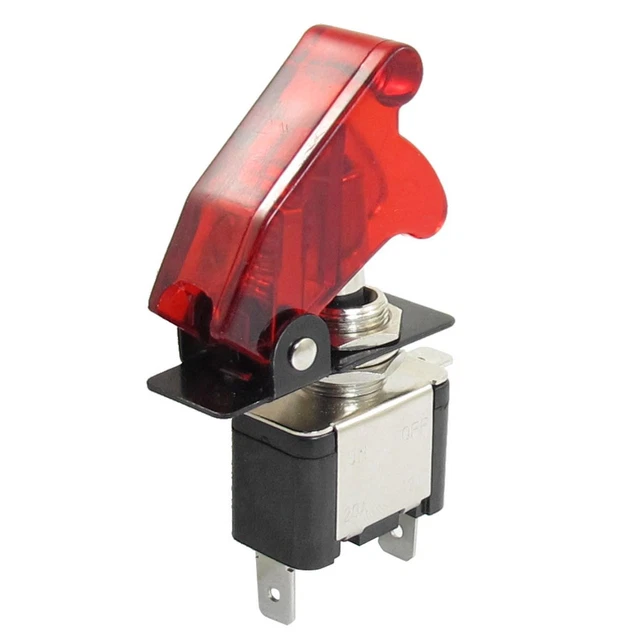 Tbest Interruttore A Levetta LED 12V 20A Con 3 Pin SPST ON/OFF - Per Auto, Moto, Barca, Camper