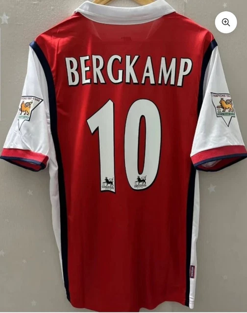 MAGLIA ARSENAL BERGKAMP Calcio Camiseta Shirt S M L Xl Xxl