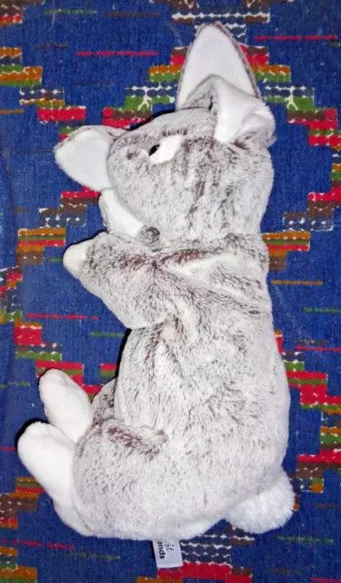 Plr/ Grand Doudou Peluche Lapin Blanc Gris Marron Chine Soft Friends 40Cm  Kom9