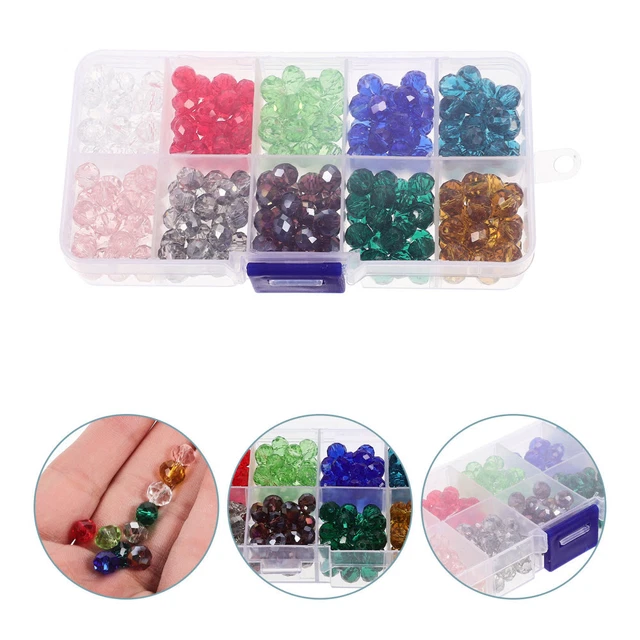 DIY Glass Bead Bracelet Ornament Crafts Clear Glass Beads Loose Bead Charm