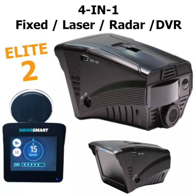 Neu Drivesmart Elite 2 Radar Laser Gps Geschwindigkeitskamera Detektor Und Dvr Dash Cam