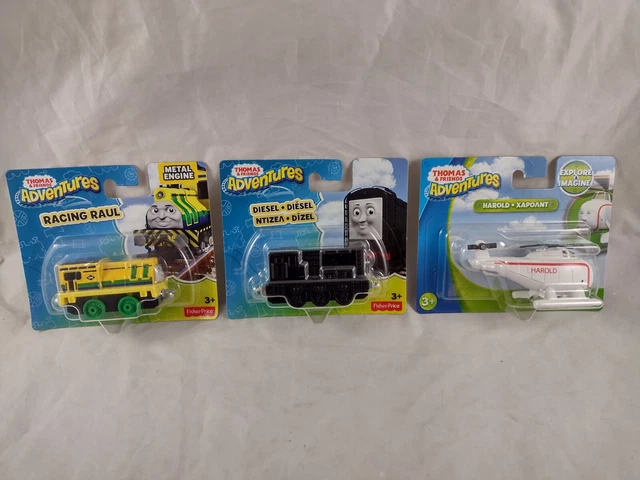 Mattel Fisher Price dxt30 – Thomas Adventures Kleine Locomotora Harold, Preescolar de Parte Mundos