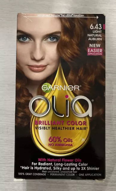 Garnier Olia Ammonia Free Permanent Hair Color #6.43 LIGHT NATURAL AUBURN