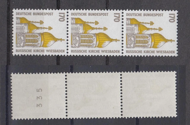 Bund 1535 RM 3er Streifen mit ungerader Nummer SWK 170 Pf **