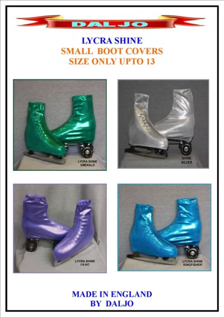 Ice Skating / Roller Skating  Lycra Shine Boot Covers Small Only Size Upto 13