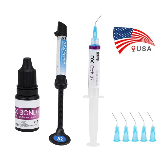 DENTAL LIGHT CURE Universal Composite Resin A2/Etching Gel /Bonding