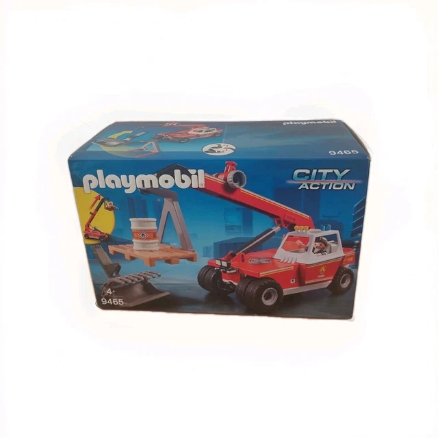 LENA Camion Grue Bras Télescopique – Jouet Géant 70 Cm Jaune – Grue Mobile Avec Treuil Et Stabilisateurs