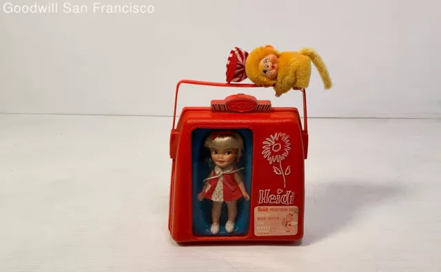 VINTAGE REMCO #3010 Heidi Pocketbook Doll She Waves Her Hand With Dress ...