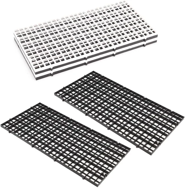 6 Pcs Grid Divider Tray Egg Crate 11.8Inch Louvre Aquarium Fish Tank Bottom Isol