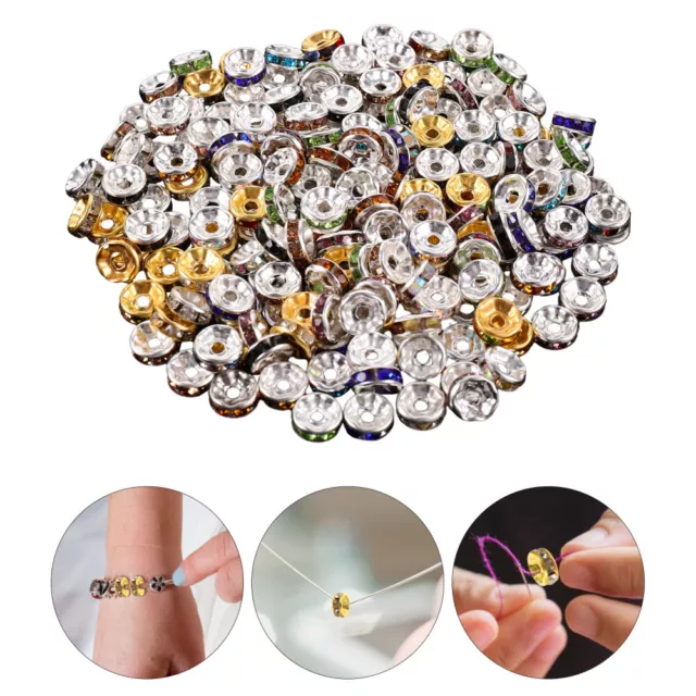 200 Pcs Perles De Bijoux Bricolage Couleurs Mélangées Accessoire Bricelet Roue