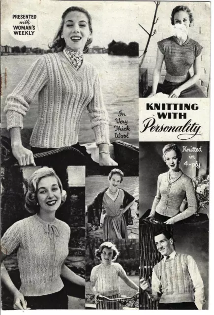 Woman's Weekly Knitting with Personality Vintage Knit Patterns Book