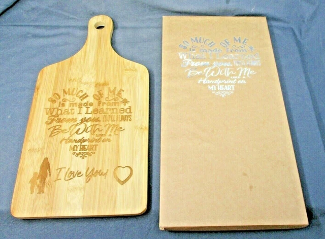 Nuevo en caja decoración de tabla de cortar decorativa ""Handprint On My Heart"" no para uso alimentario.