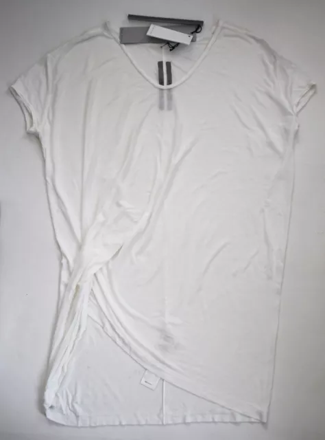 RICK OWENS MILK Viscose Silk Jersey HIKED TEE TUNIC TOP  IT-42 US-6 RP19S6206-JS 2