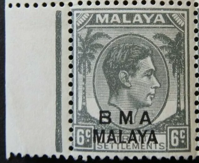 MALAYSIA (BRITISH MILITARY ADMINISTRATION) 1948 SG6a. 6c. GREY  -  MNH