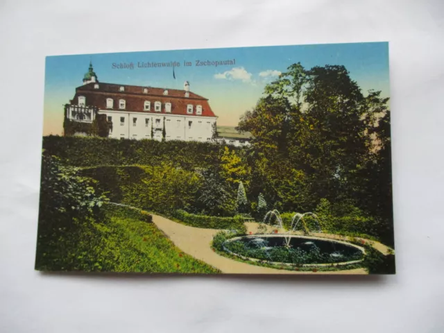 seltene Ansichtskarte " Schloß Lichtenwalde im Zschopautal " von 1915