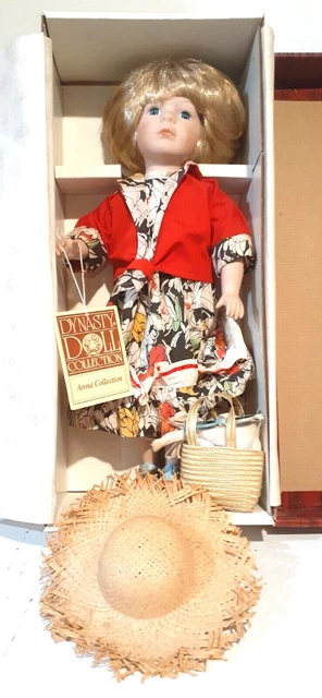 Dynasty Doll Anna Collection Porcelain Doll GINA Hand Painted NIB (#701)