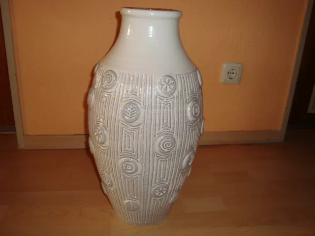 alte grosse Vase Scheurich Bodenvase - grau-weiss°°°°°°°°°°°°°°°°°°°°°°°°°°°°°°°