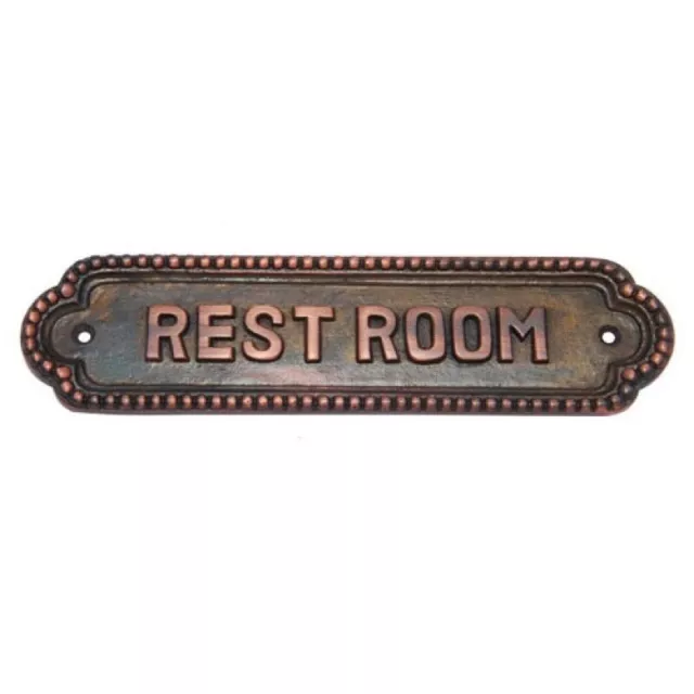 Door Sign plate Rest Room plaque public place sign solid brass 190.70 mm x 50 mm