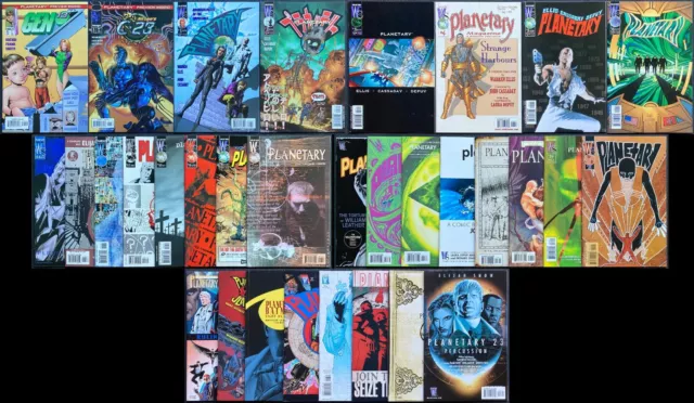 Planetary #1-27 + Gen 13 #33 + C23 #6 + Batman Authority JLA one shots. Ellis!