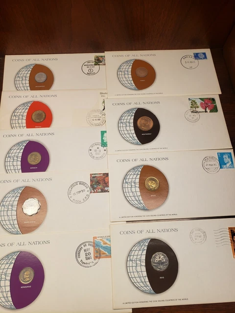 9 Coins Of All Nations certified FRANKLIN MINT