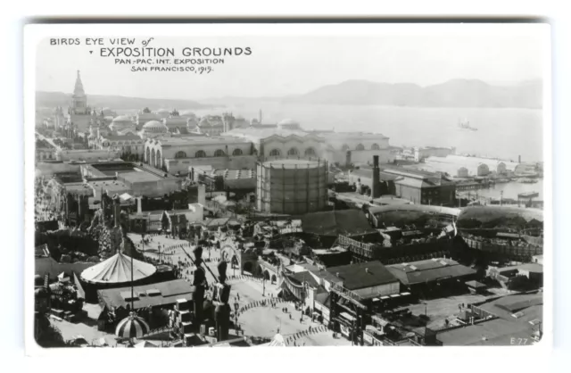 1915 Rppc Ppie San Francisco Panama-Pacific Expo Aerial View~Real Photo Postcard