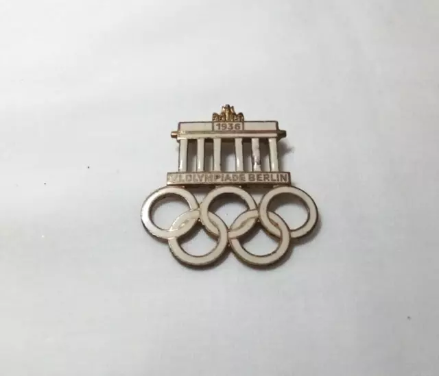 Vintage 1936 Berlin Summer Olympic Games Visitor Badge Pin