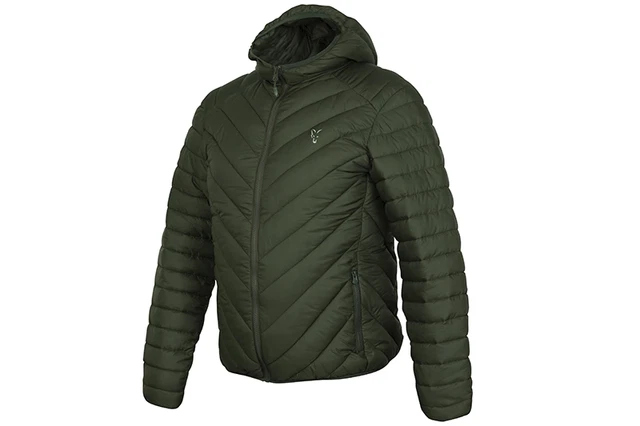 FOX NEU Kollektion grüne & silberne gesteppte jacke - alle Größen