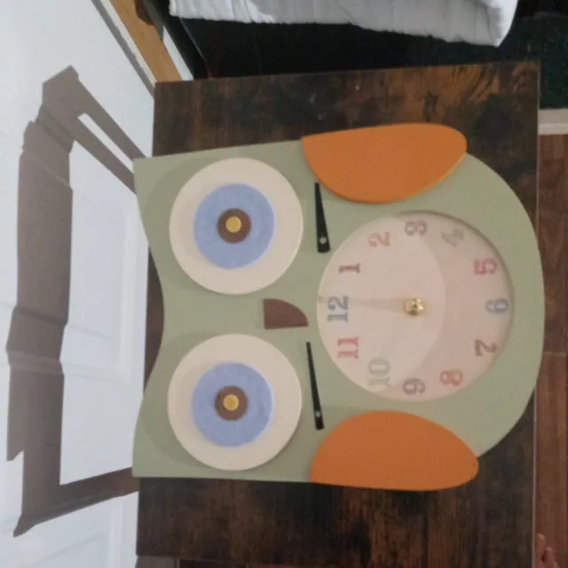 owl wall clock. Tree by Kerri lee mar 2020 handmade usa