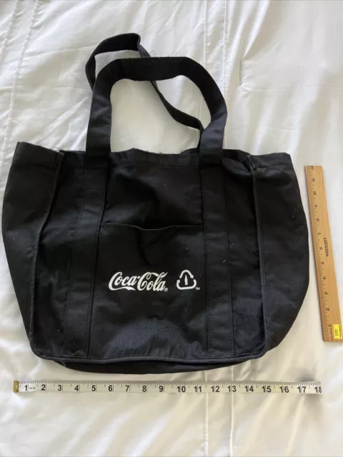 Black and White Official Coca-Cola Logo Tote Saddle Bag